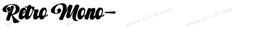 Retro Mono字体转换